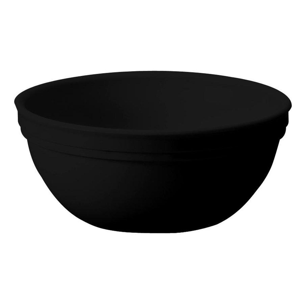 Cambro 50CW110 black polycarbonate nappie bowl with textured exterior and smooth glossy finish