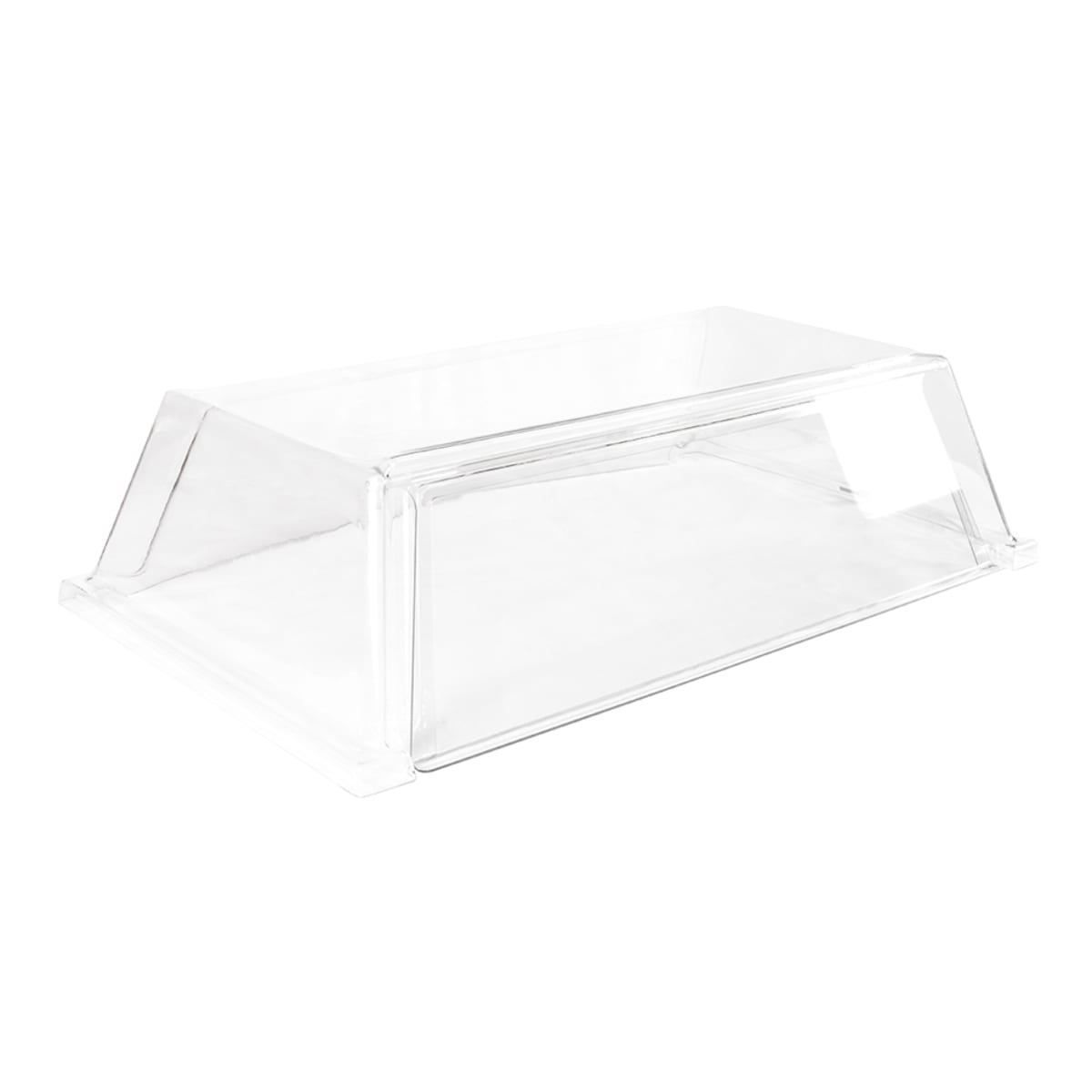 Star 50SG-1D clear polycarbonate single door sneeze guard, angled view showing closed door panel