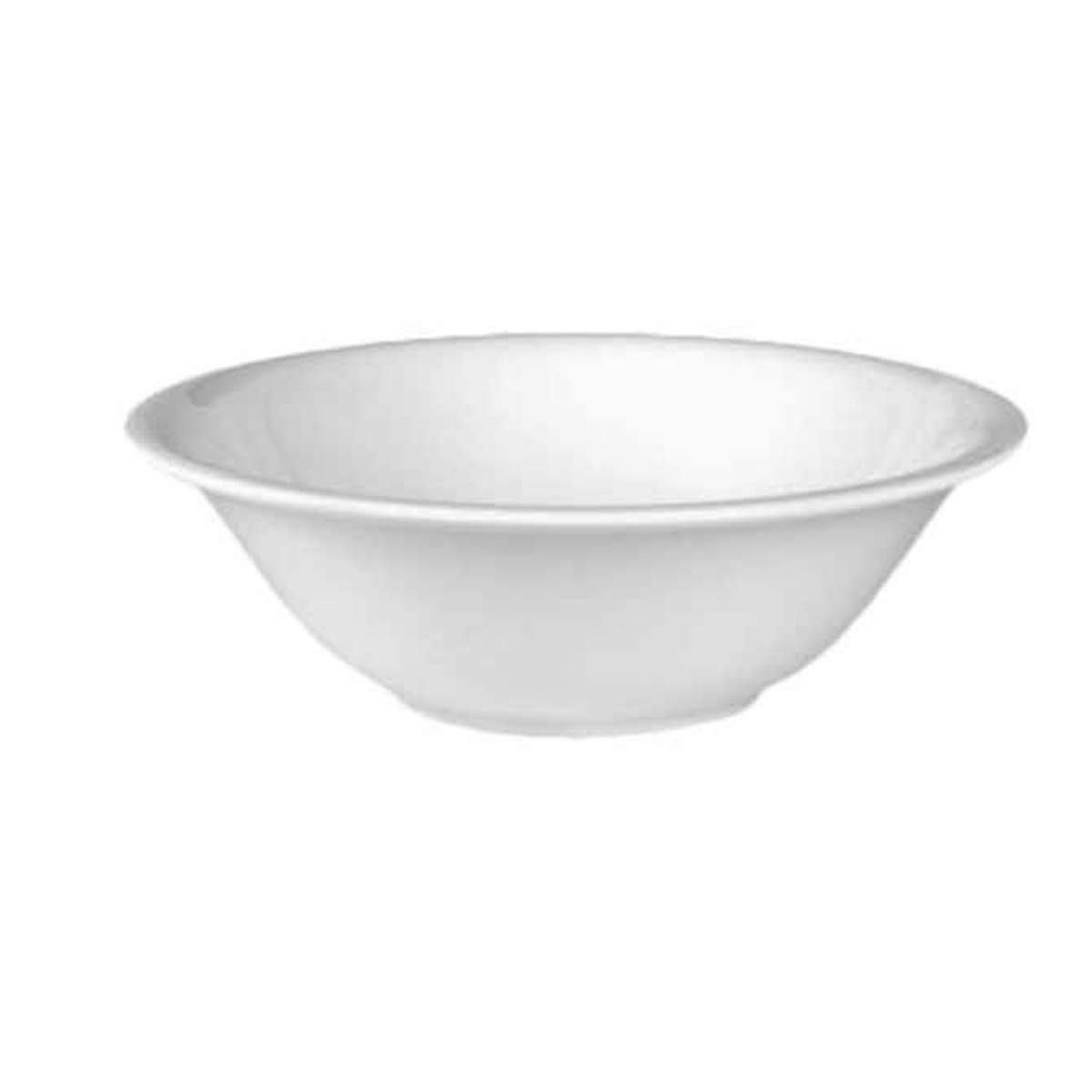 Thunder Group 5108TW Imperial White 34 oz deep melamine bowl, round with wide rim, shown from a slight angle