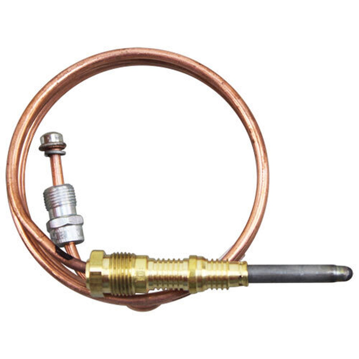 AllPoints 511209 heavy-duty 36-inch copper thermocouple with brass fittings and metal connector