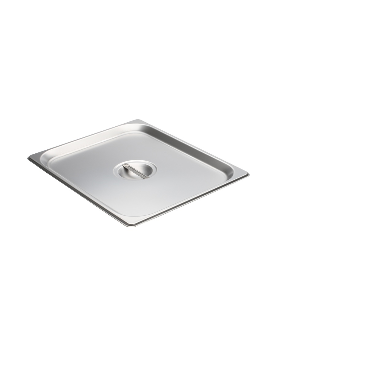 Libertyware 5120 half-size stainless steel steam table pan cover with flat solid lid and center handle