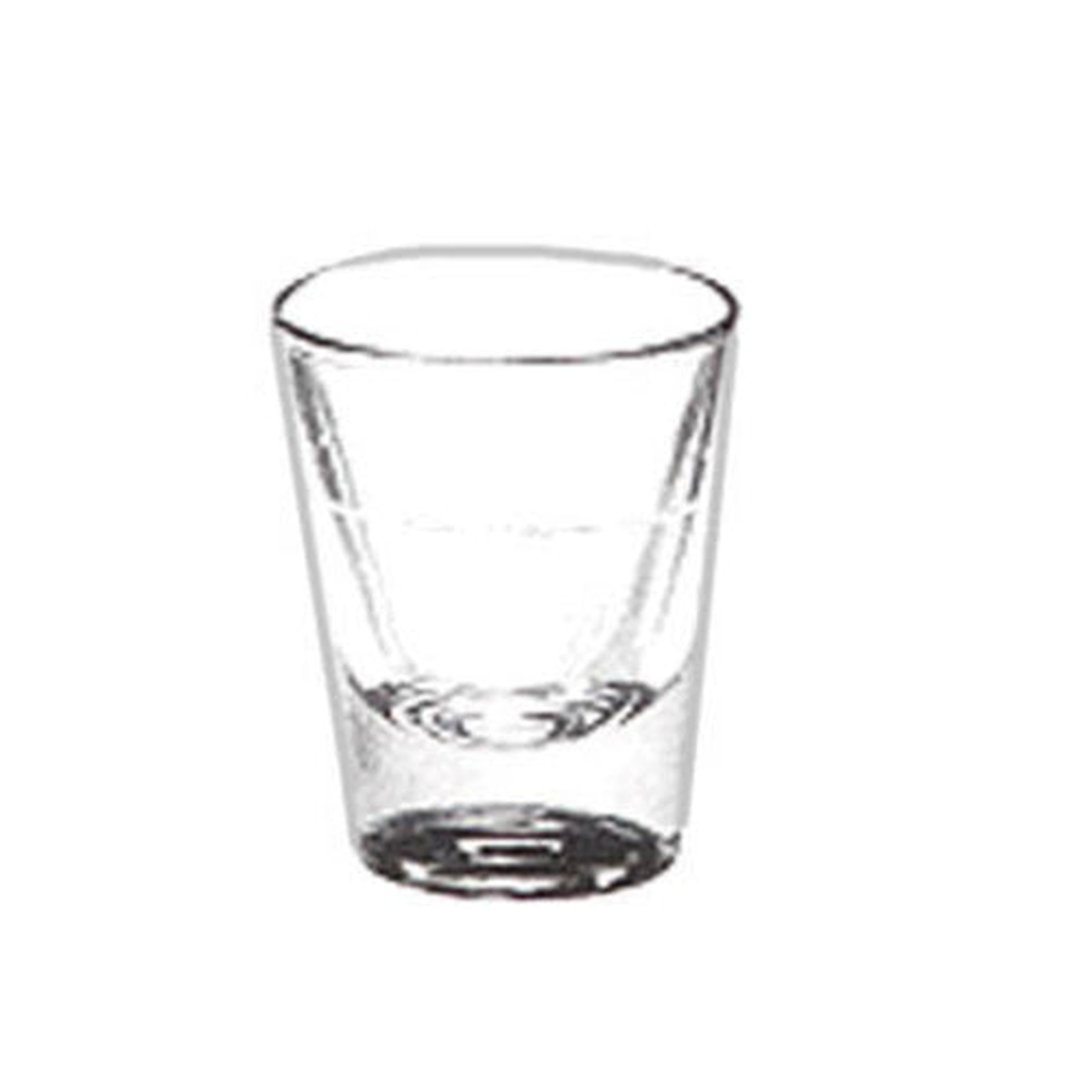 Libbey 5121/S0711 1-1/4 oz. clear tapered whiskey shot glass with 7/8 oz. pour line