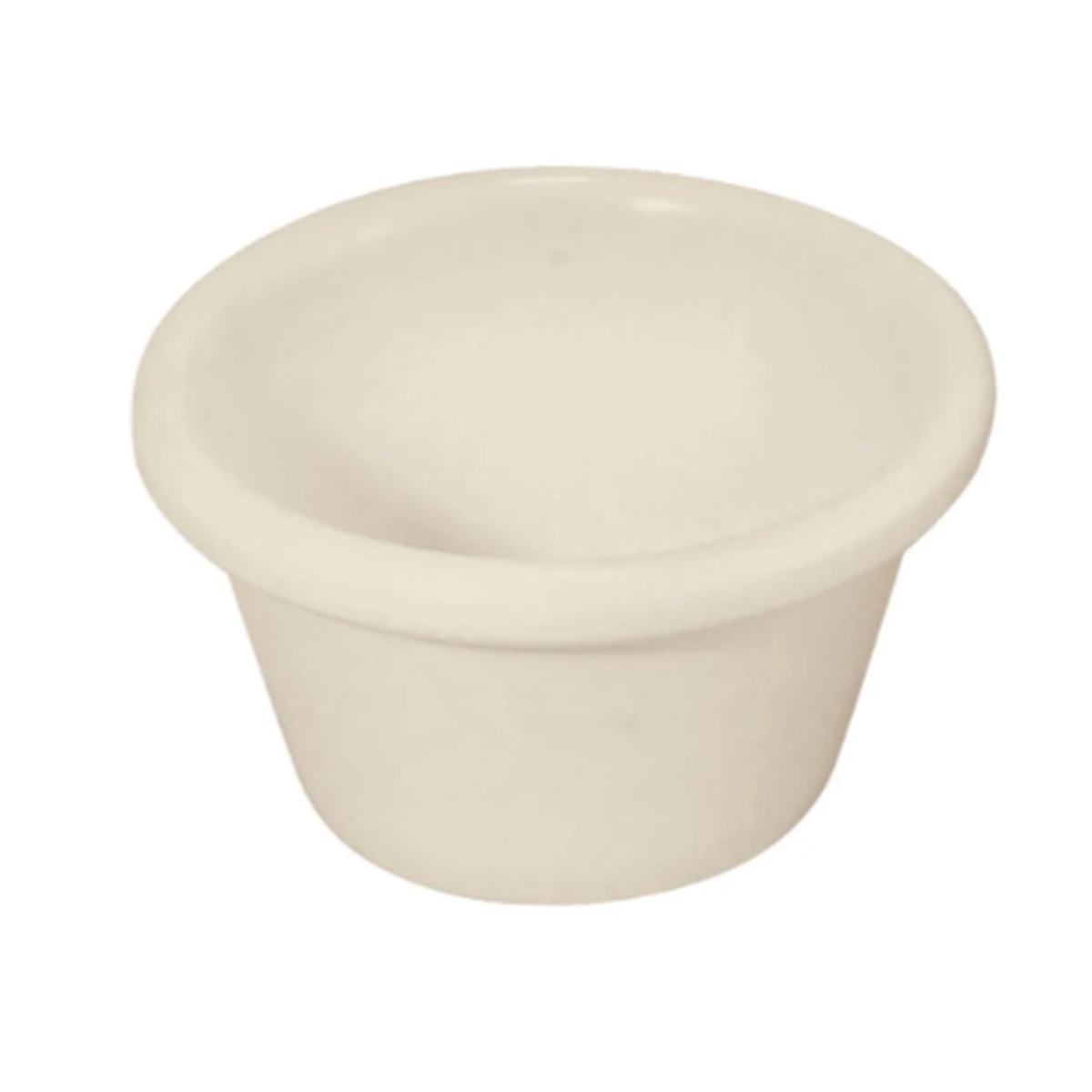 Bone-colored 2 oz smooth melamine ramekin by Clipper Mill