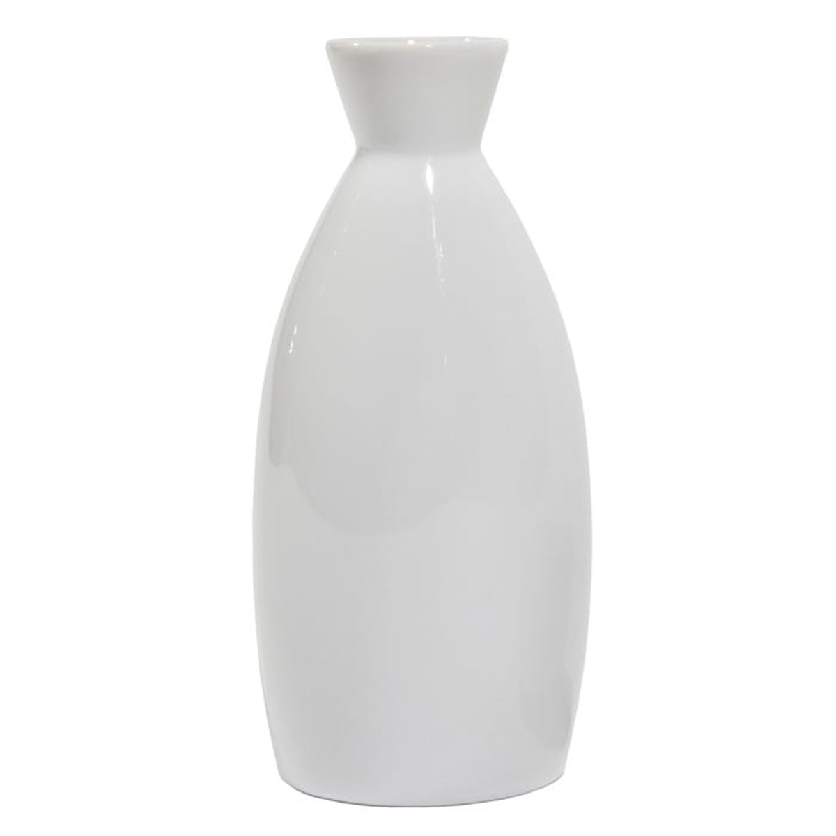 Town Food Service white ceramic sake bottle, 4.5 oz, on white background
