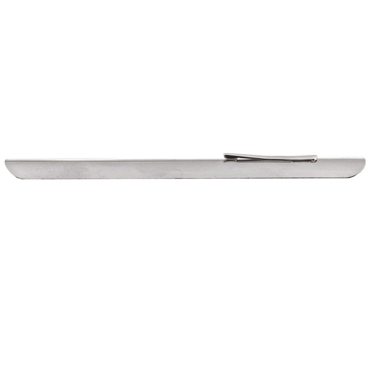 Side profile view of the Tablecraft 519 table crumber showing the integrated spring-action pocket clip