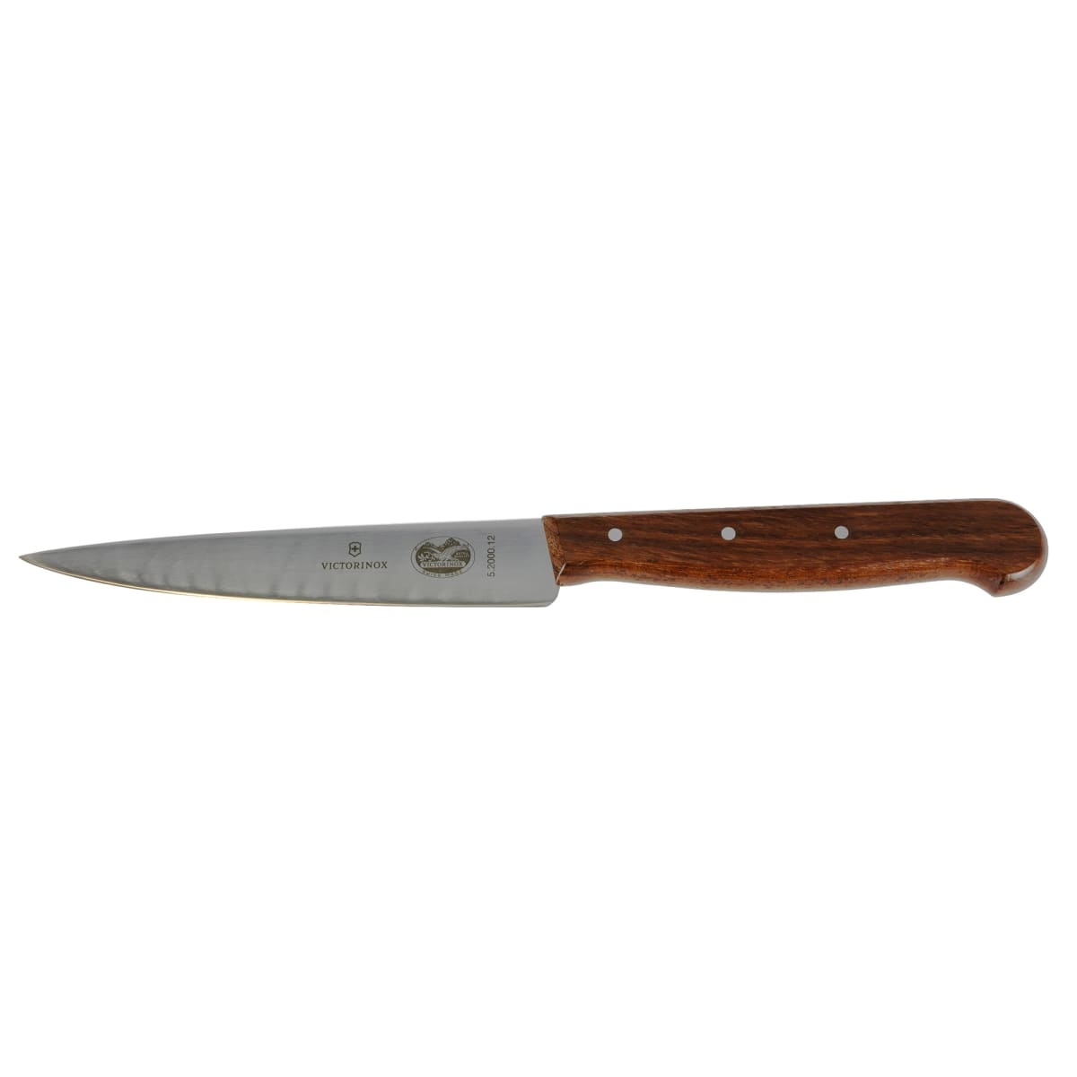 Victorinox 4.75 inch paring knife with rosewood handle profile view
