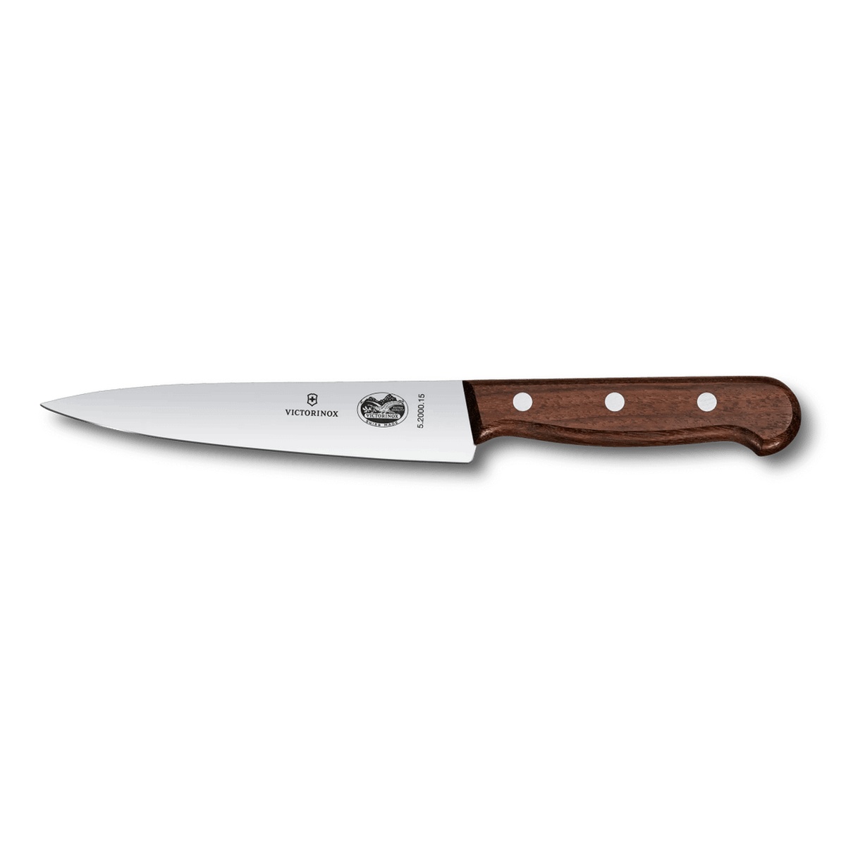 Victorinox 5.2000.15 6-inch chef's knife with stainless steel blade and brown modified maple wood handle