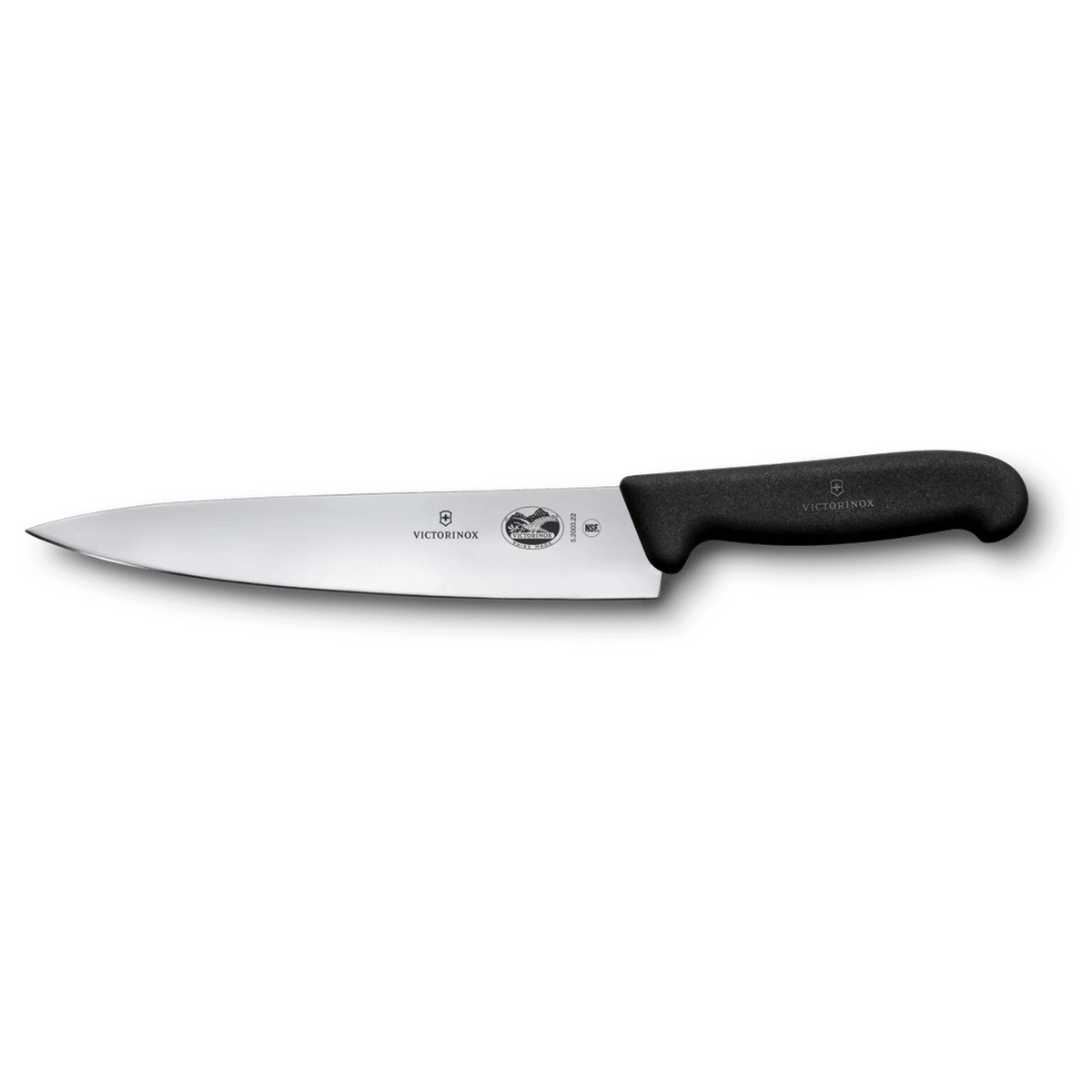Victorinox Fibrox Chef's Knife 9 inch with black non-slip handle and stainless steel blade