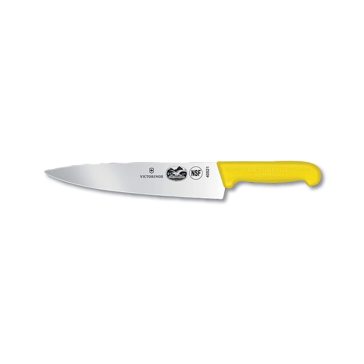 Victorinox 10 inch Chef Knife with Yellow Fibrox Pro Handle
