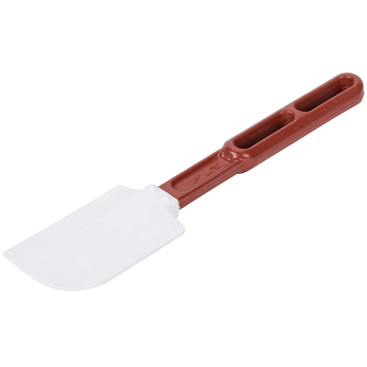 Vollrath 52010 10-inch high-temperature silicone spatula with white flat blade and red polypropylene handle
