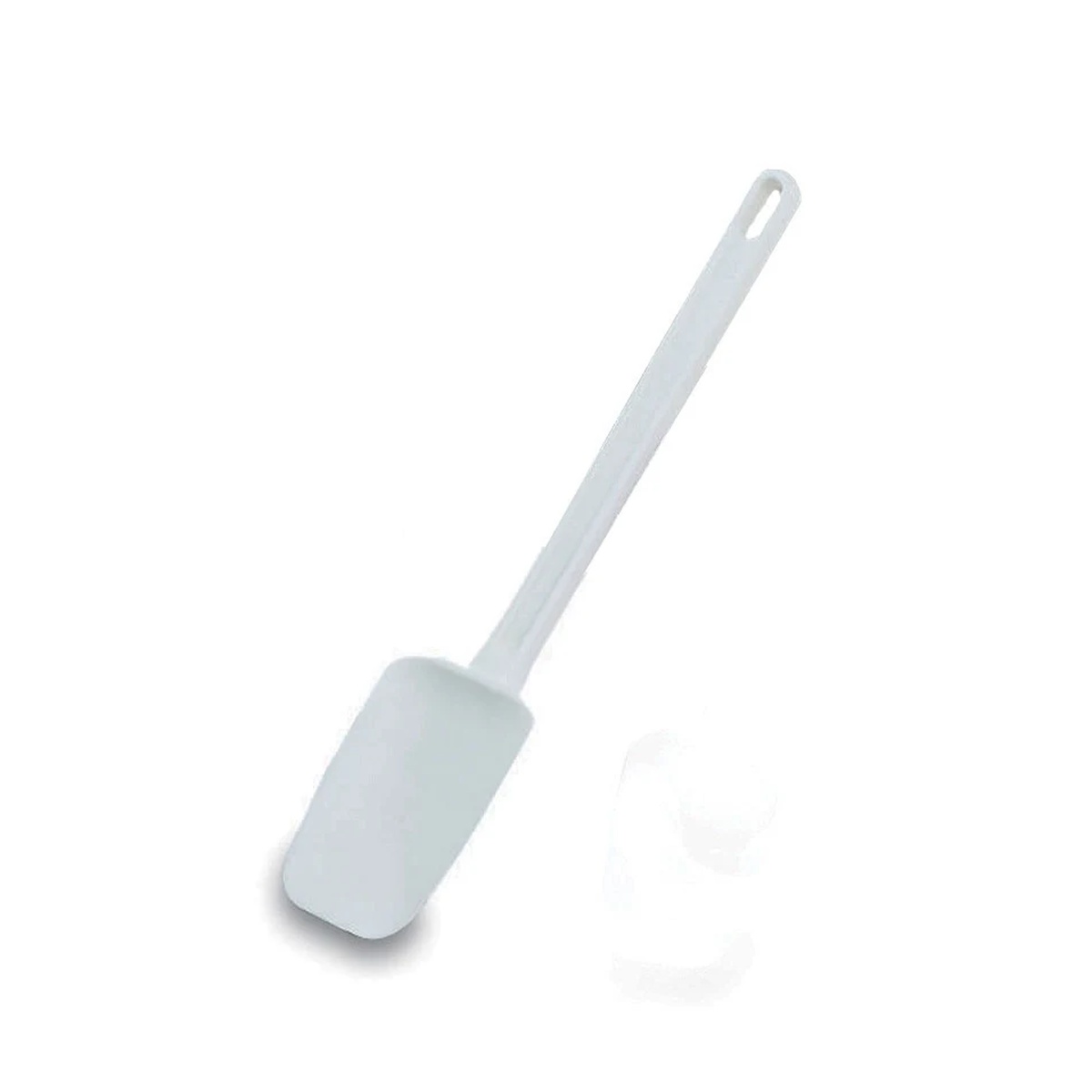 Vollrath 9.5 inch SoftSpoon showing the spoon shaped blade and long handle
