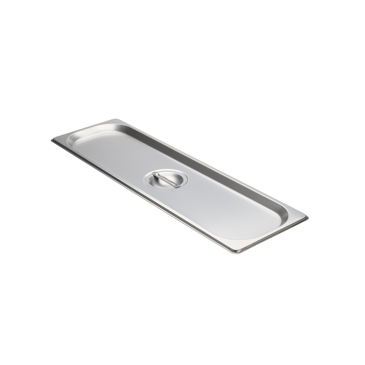 Libertyware 5220 stainless steel flat solid steam table pan cover, 1/2 size long, with center handle
