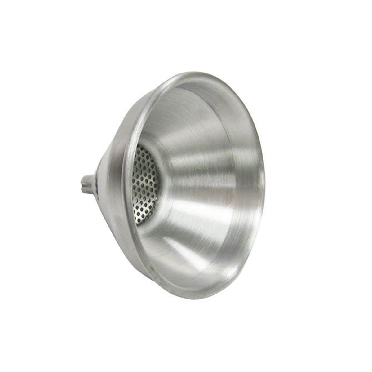 American Metalcraft 524ST 1-pint spun aluminum bar overflow strainer funnel with perforated filter screen