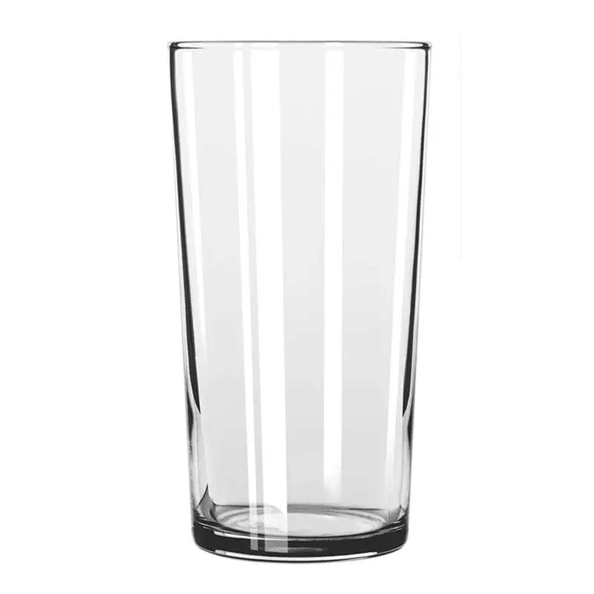 Libbey 53 Straight Sided 10 oz. Clear Collins Glass, straight cylindrical profile with thick base