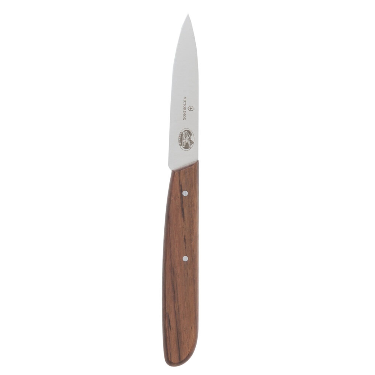 Victorinox 5.3000-X1 spear point paring knife with rosewood handle, full view on white background