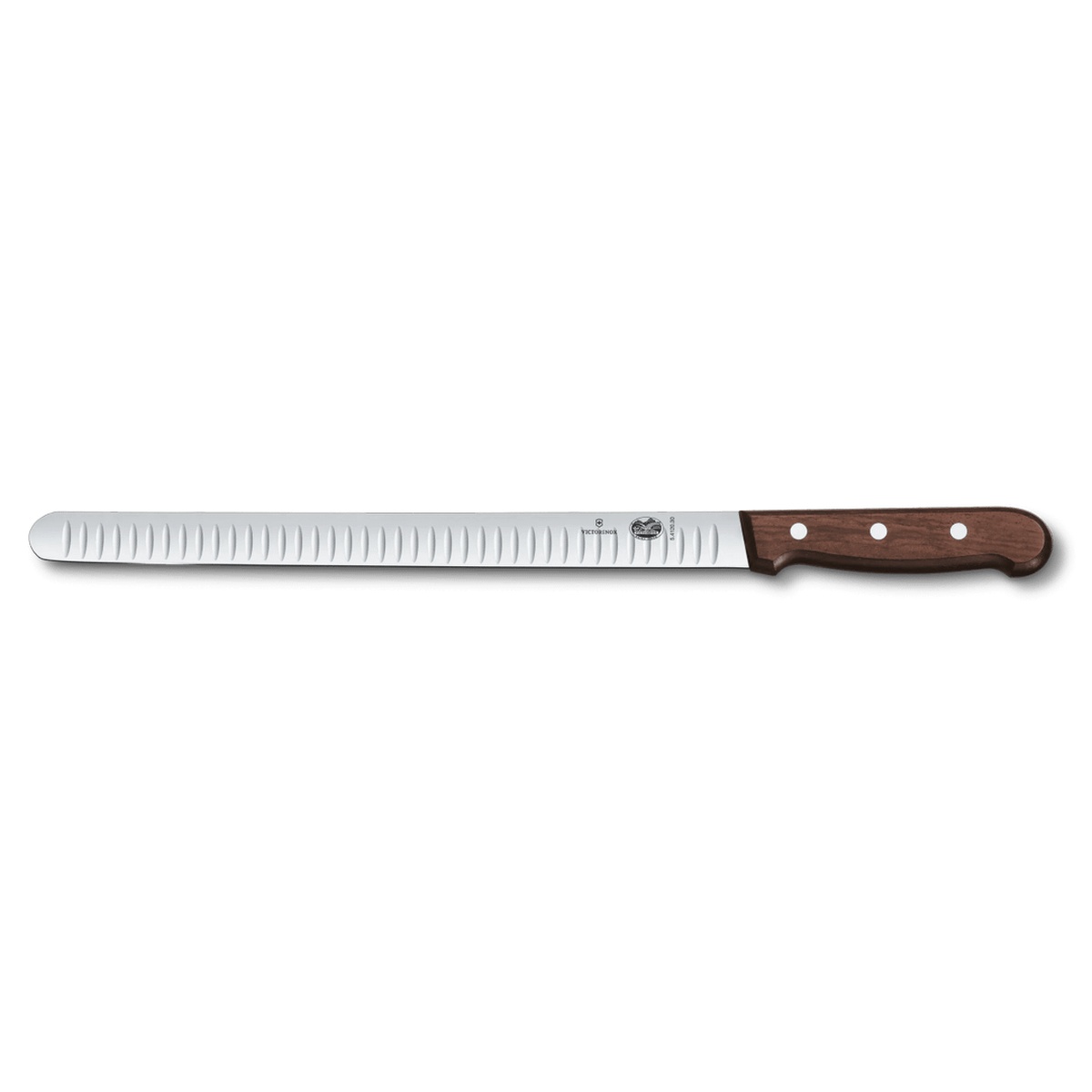 Victorinox 5.4120.30 30cm salmon slicer knife with fluted blade and modified maple wood handle