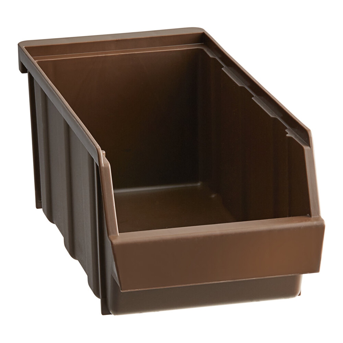 Cambro 5412CBP131 dark brown Versa organizer bin, rectangular open-front polyethylene bin