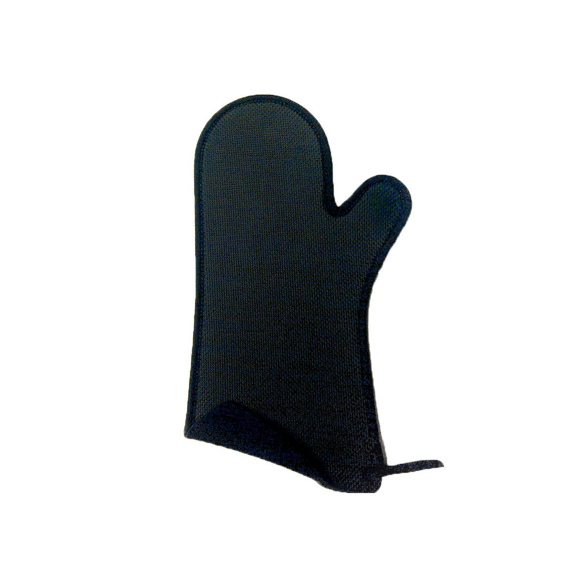 Browne KitchenGrips Pro black oven mitt, conventional style, front view