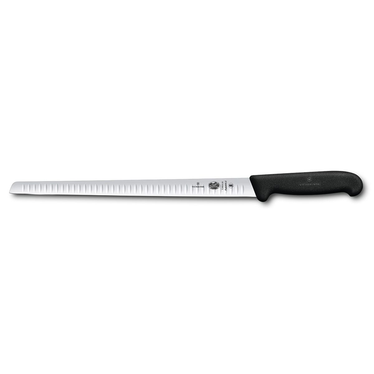 Victorinox 5.4623.30 12-inch granton edge salmon slicer knife with black Fibrox Pro handle