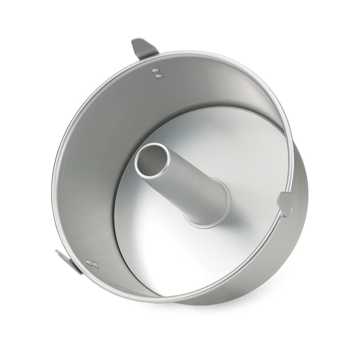 Top view of Nordic Ware 2-piece angel food tube pan with removable cone