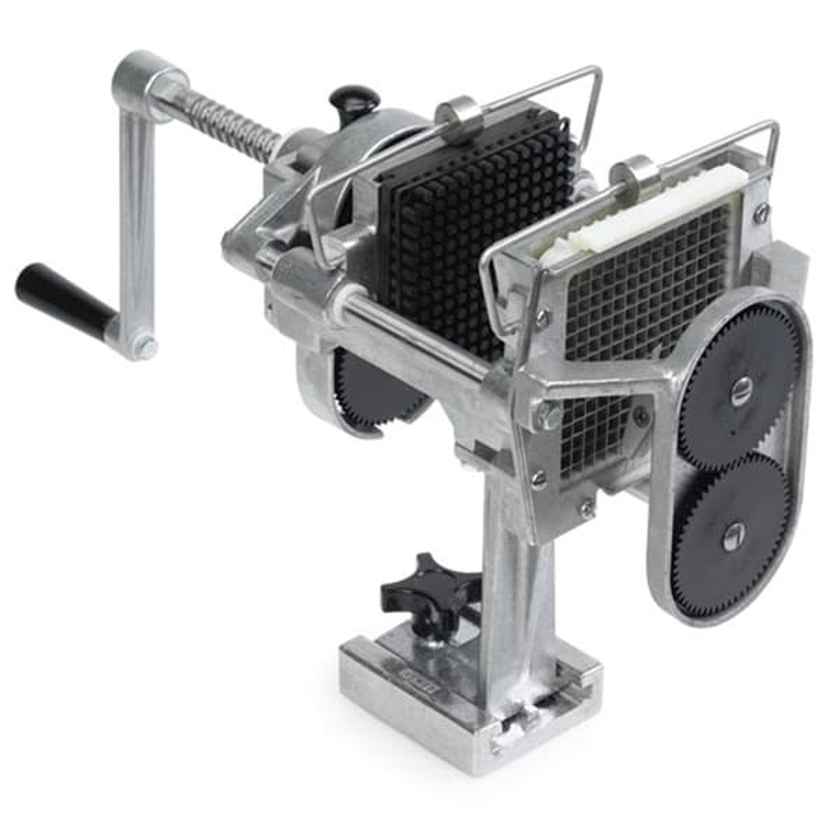 Nemco 55100E Easy Dicer manual vegetable cutter with two-way blade system and crank handle