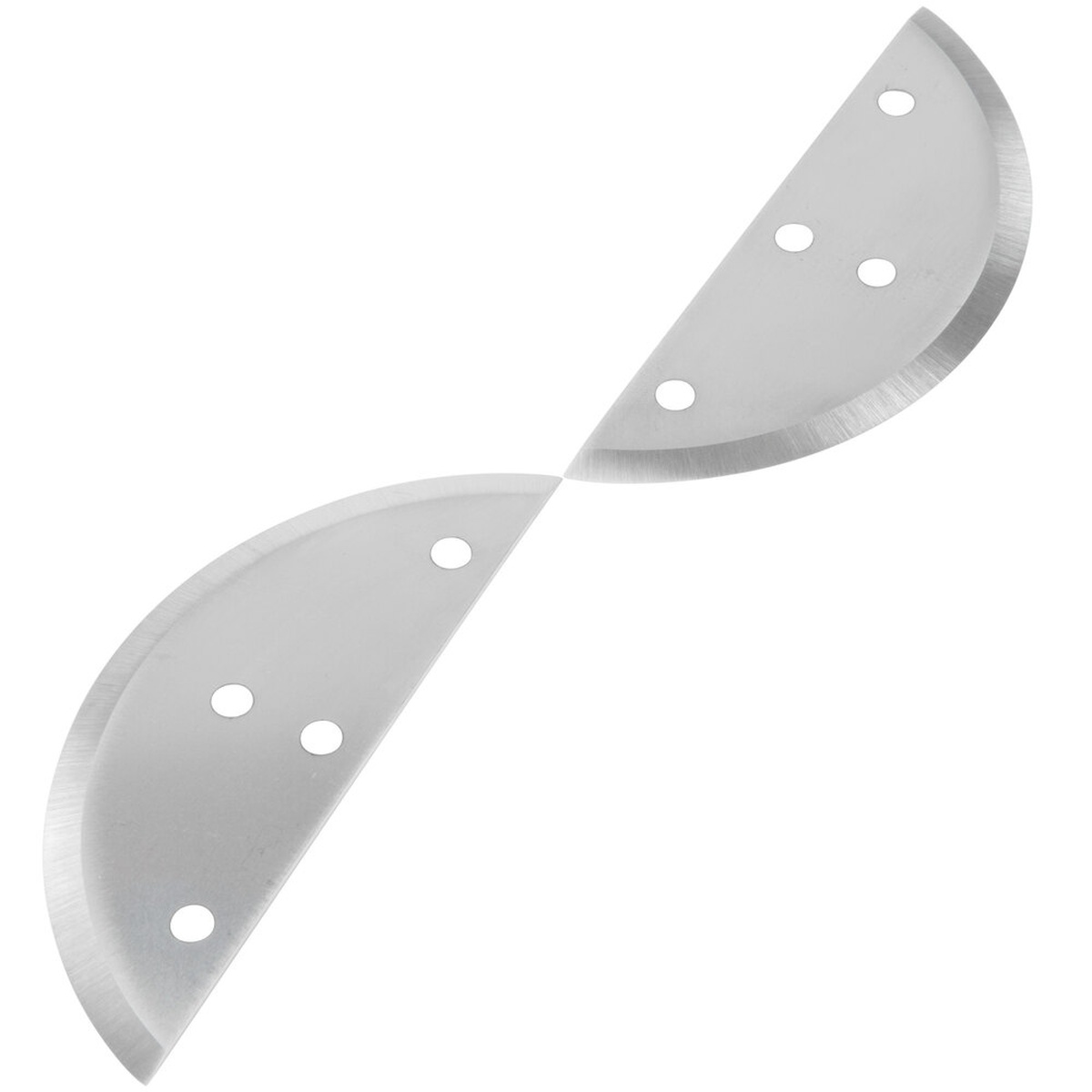 Nemco 55135 replacement blade set showing two curved stainless steel blades with mounting holes