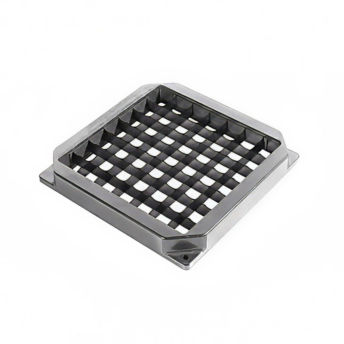 Nemco 55485 blade and holder assembly showing interlocked grid pattern for precise 1 inch square cuts