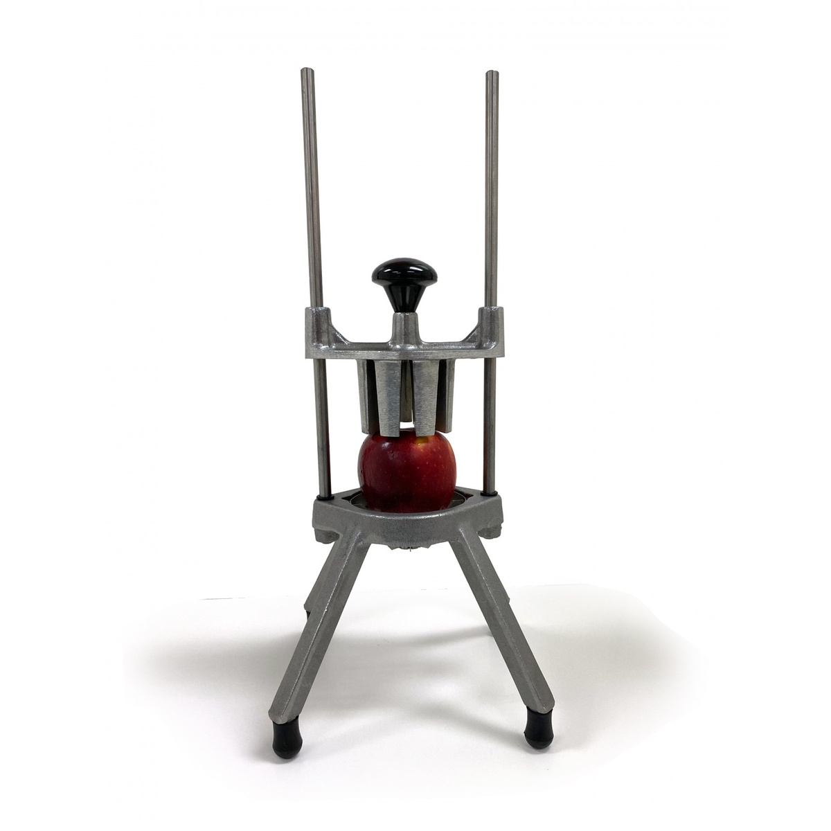 Nemco 55550-8C Easy Apple Corer wedger with apple positioned for cutting