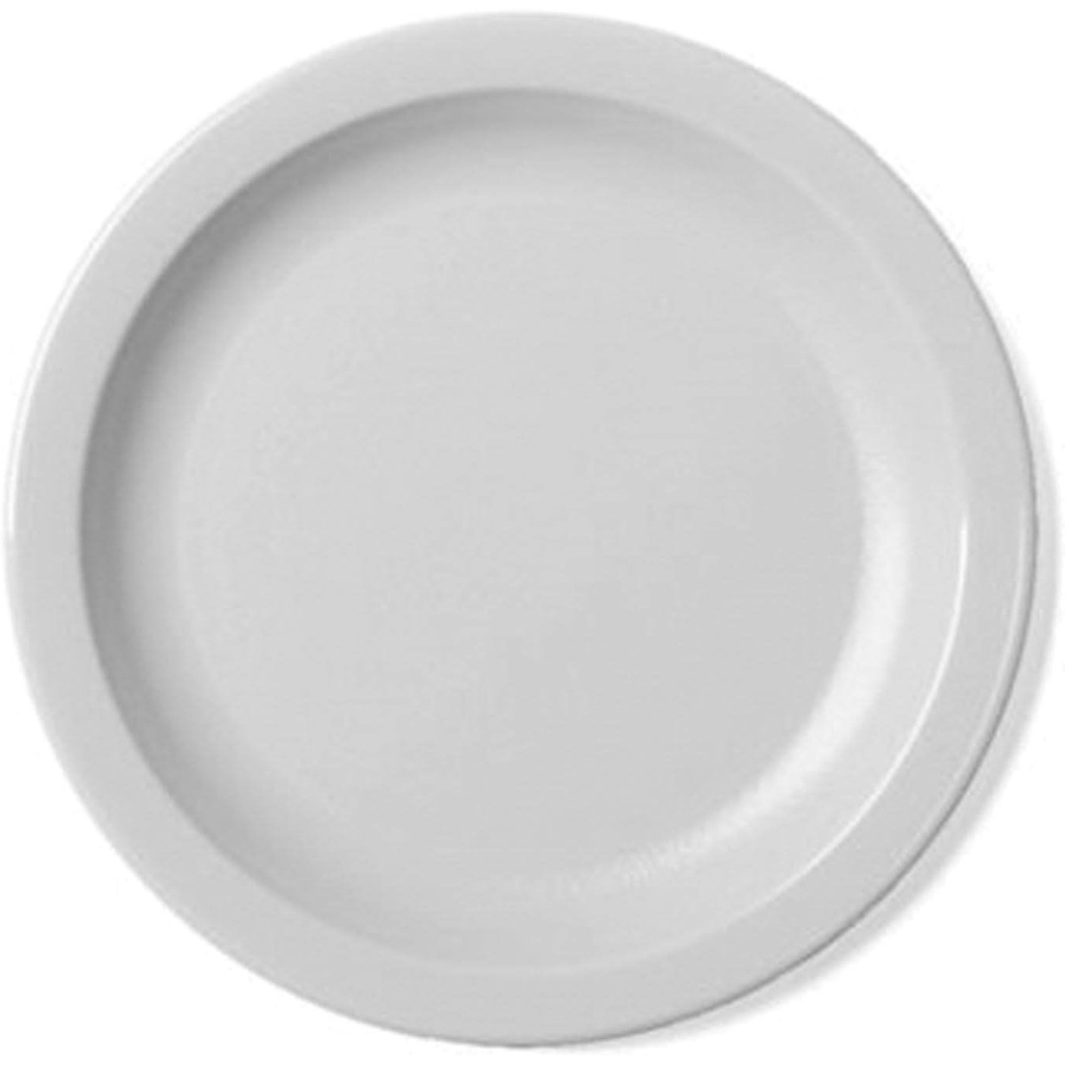 Cambro Camwear 5.5-inch round narrow rim polycarbonate plate viewed from above