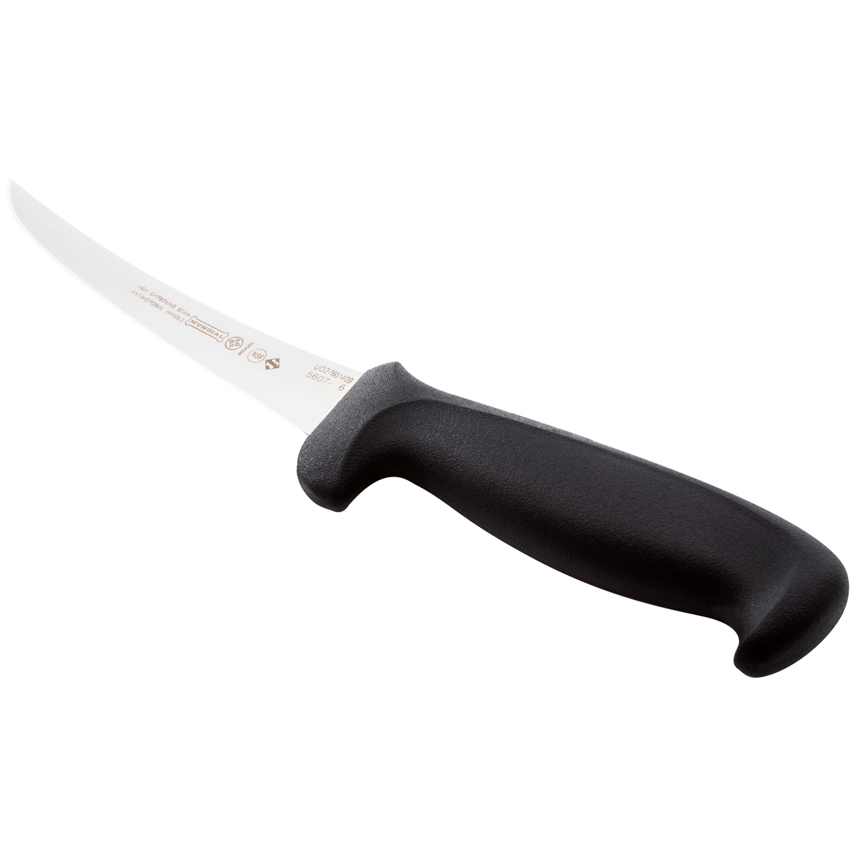 Reverse view of the Mundial boning knife highlighting the ergonomic handle