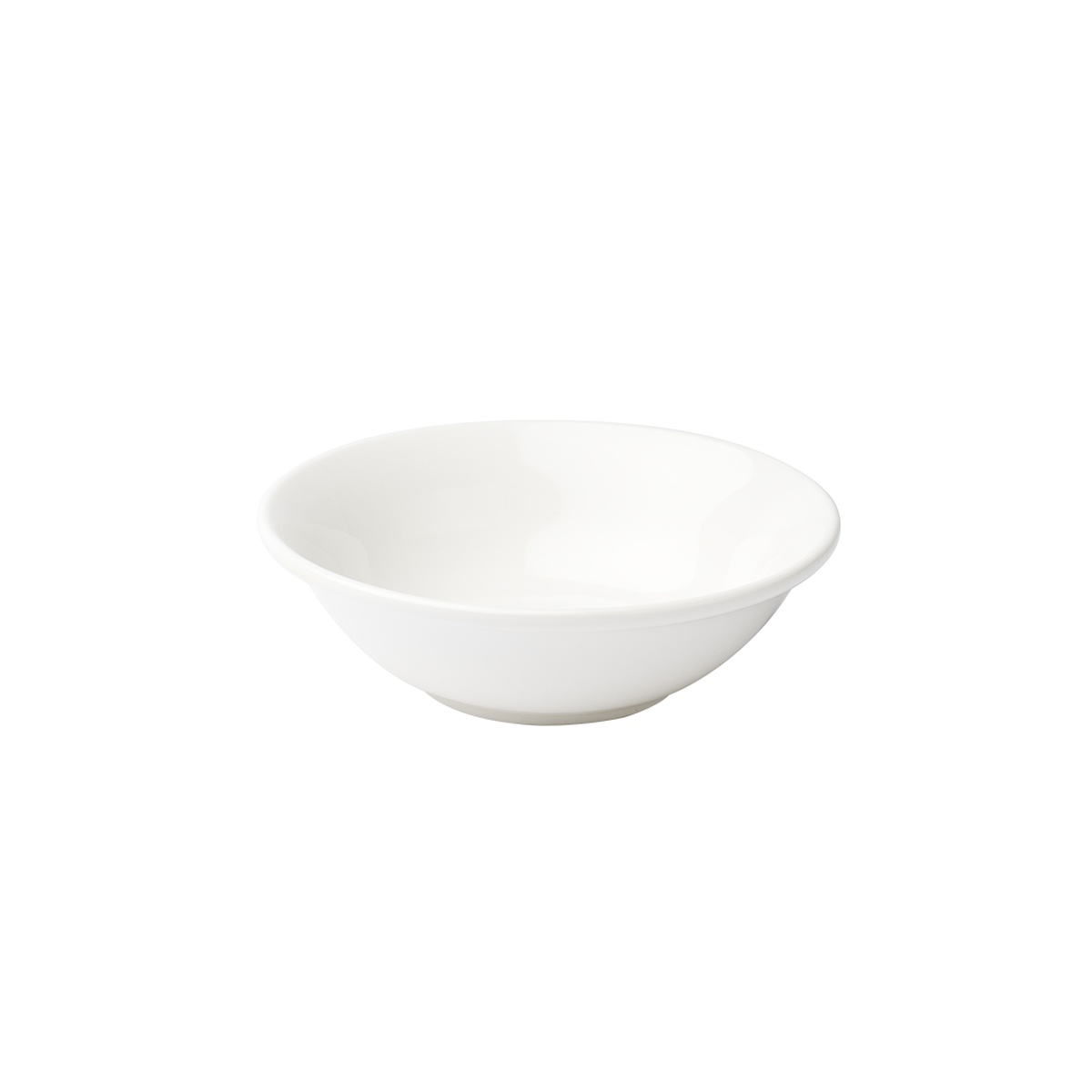 Browne Foundation bowl angled three-quarter view showing tapered sides and rolled rim