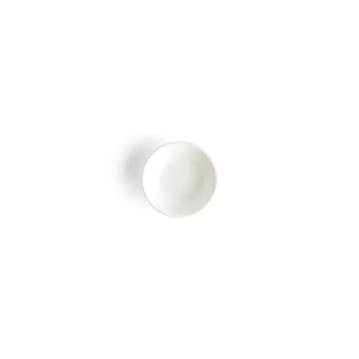 Browne USA Foodservice 5630158 Foundation white round porcelain bowl, top-down view