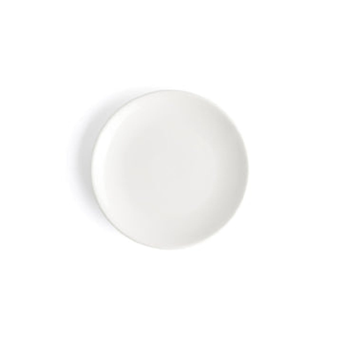 Browne USA Foodservice 5630162 white round coupe plate, top-down overhead view