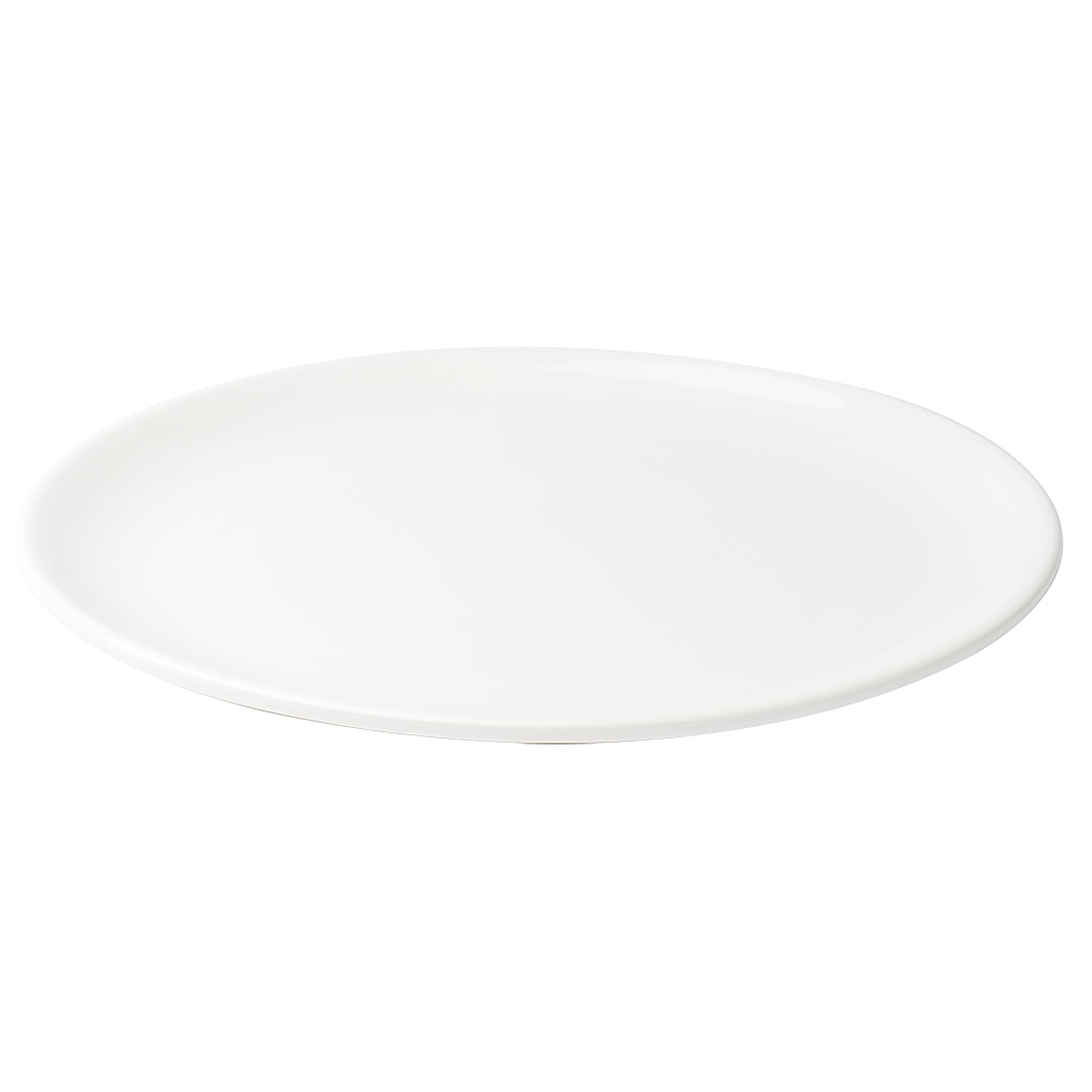Browne FOUNDATION 12-inch round white coupe plate, angled top view