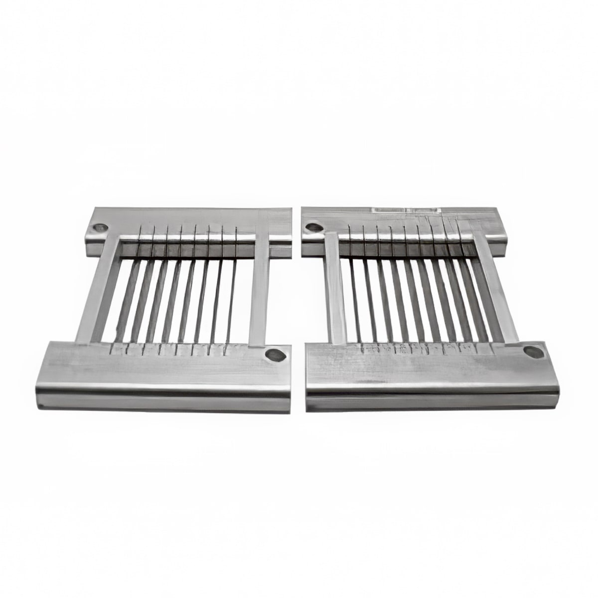 Nemco 56539-1 stainless steel blade assembly for Easy Onion Slicer II showing precision-cut blades and mounting holes