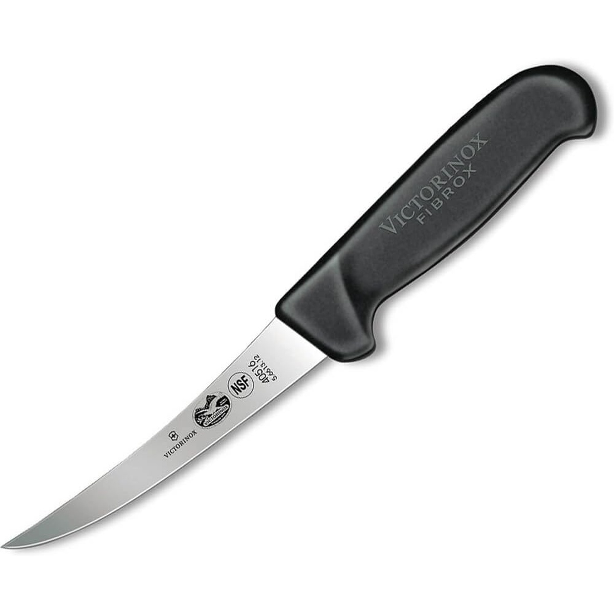 Victorinox 5.6613.12 boning knife with curved flexible stainless steel blade and black Fibrox Pro handle