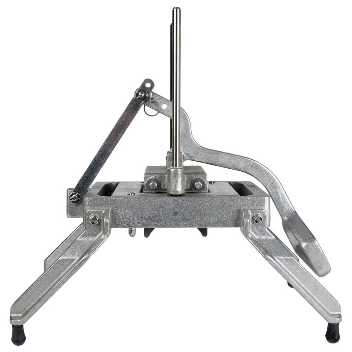 Side view showing lever mechanism and removable pusher assembly