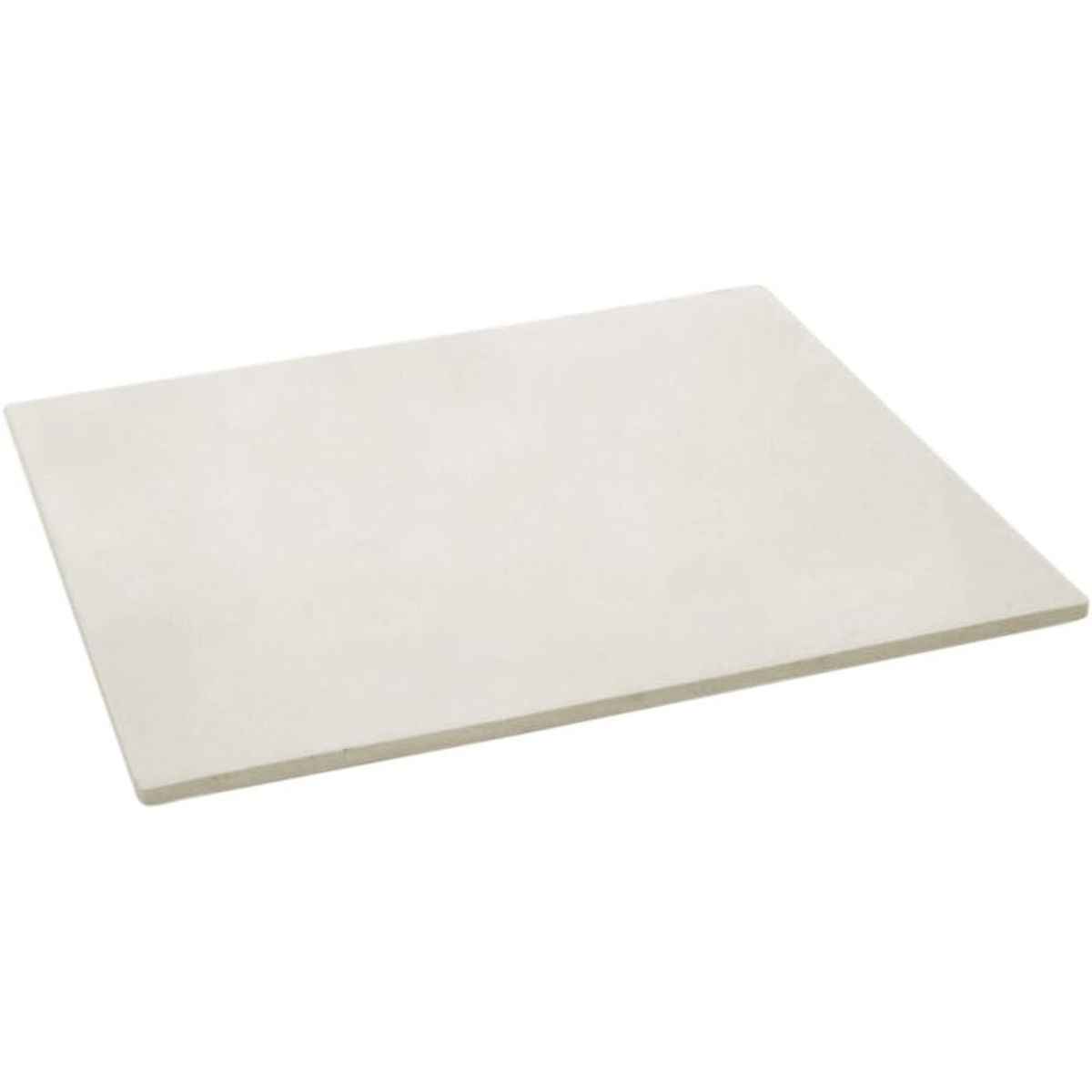 Norpro 13-inch by 15-inch rectangular stoneware baking stone on white background