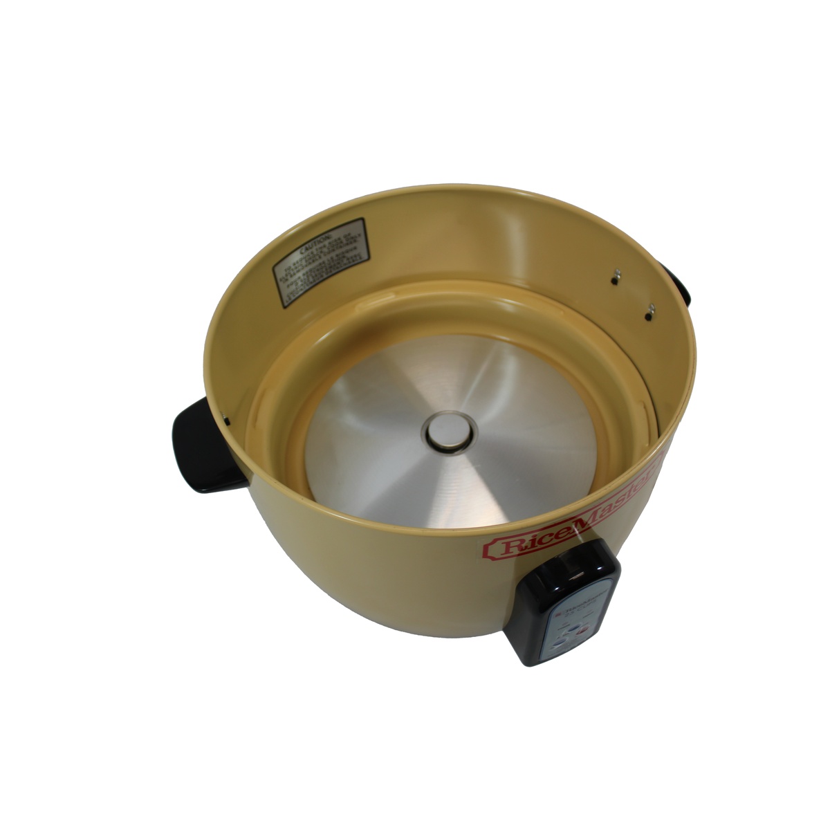 Rice cooker base interior showing heating plate