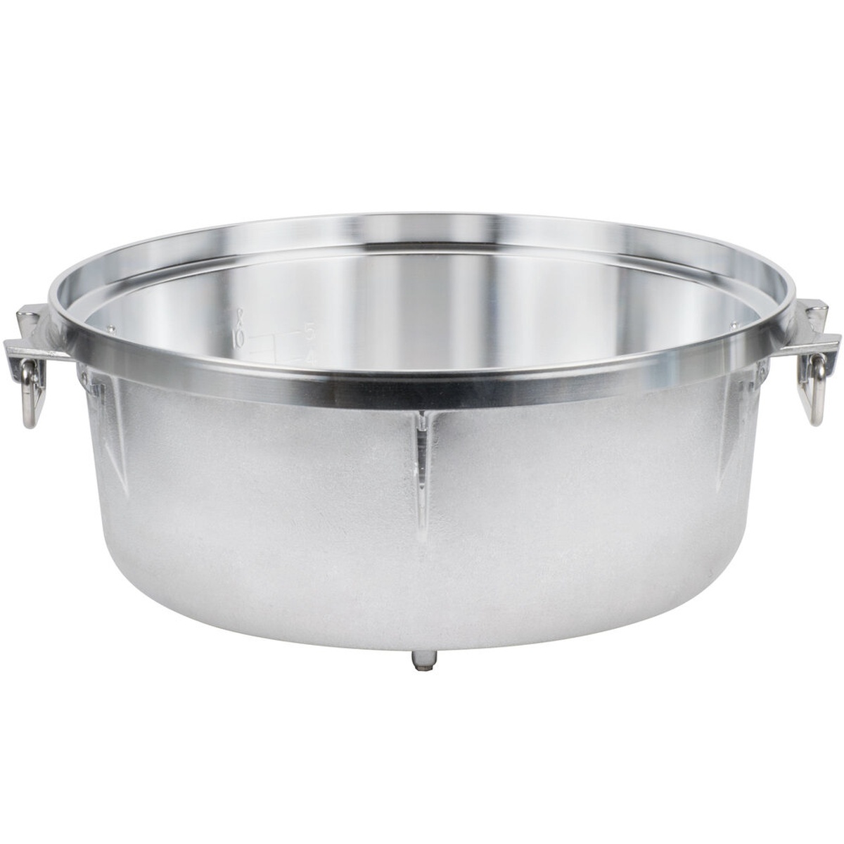 Town 56853 cast aluminum rice pot interior view showing measurement markings and steel drop handles