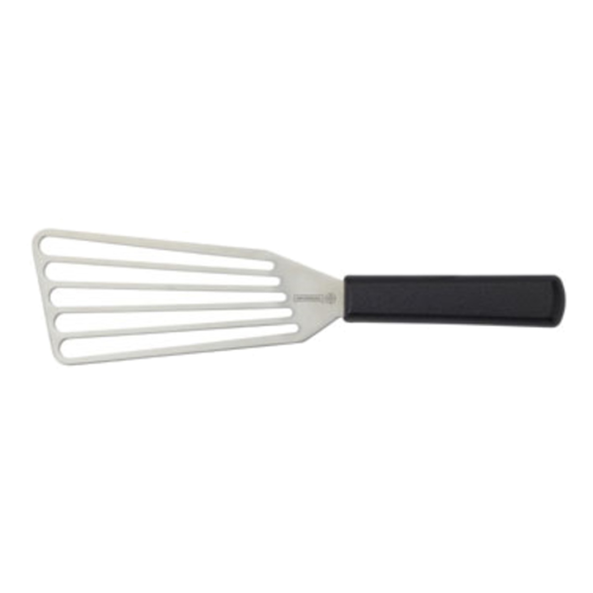 Mundial 5690 slotted fish turner with stainless steel slotted blade and black polypropylene handle