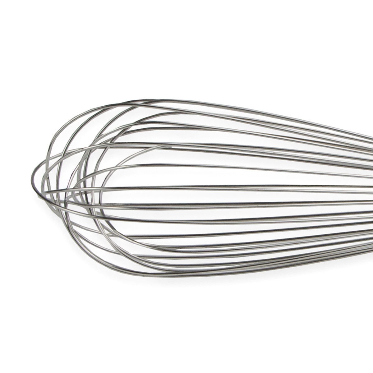 Close-up detail of the stainless steel soldered wire loops on the Browne 571214 Deluxe Piano Whip