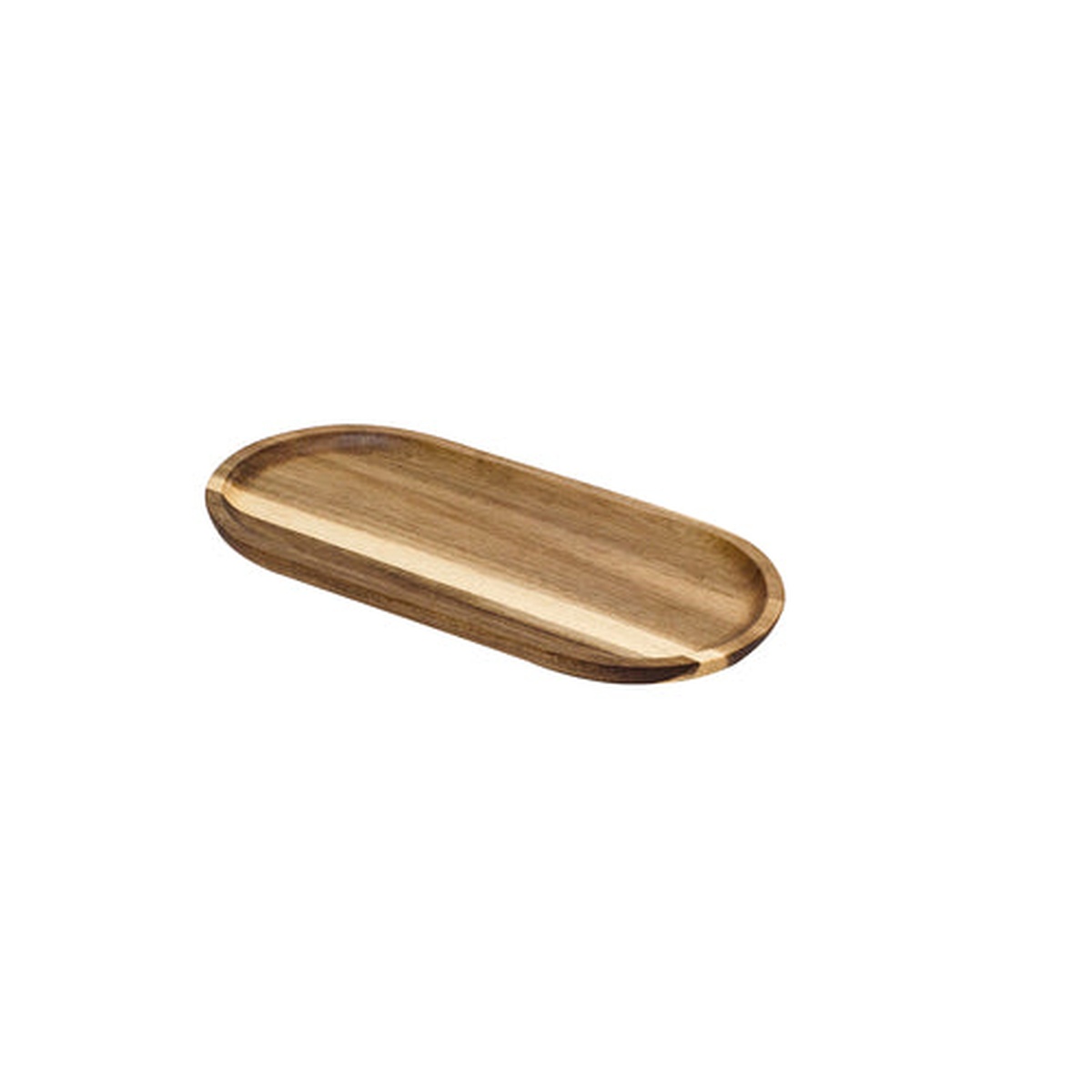 Browne USA Foodservice 571260 oval acacia wood serving board, 12 x 6 inch, natural wood grain finish