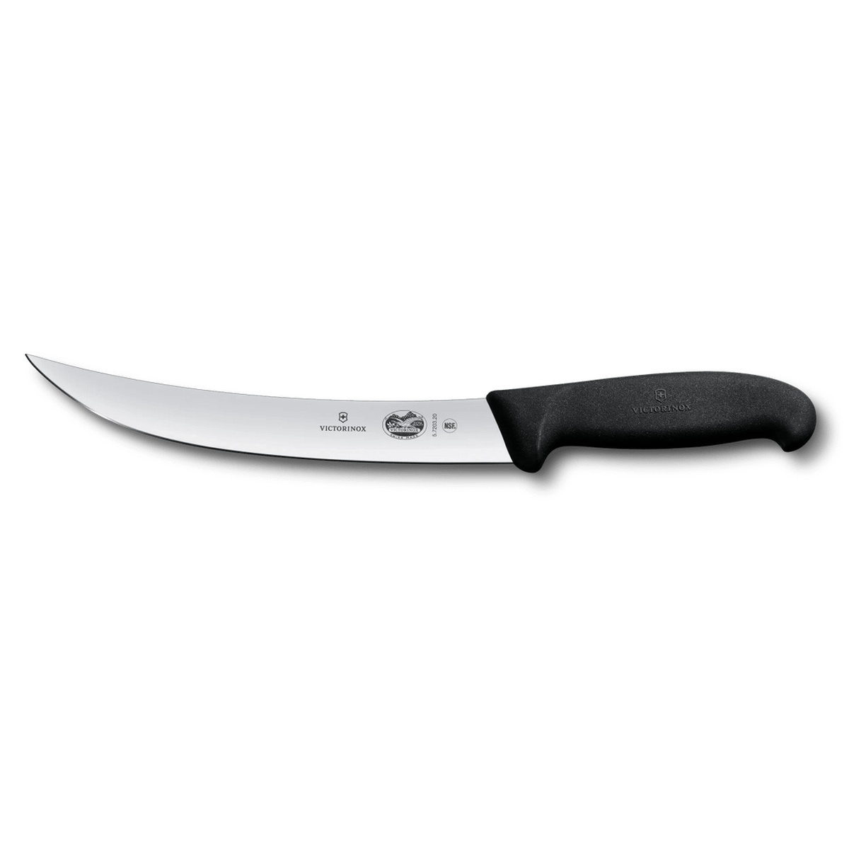 Victorinox Fibrox Breaking Knife with curved stainless steel blade and black Fibrox handle