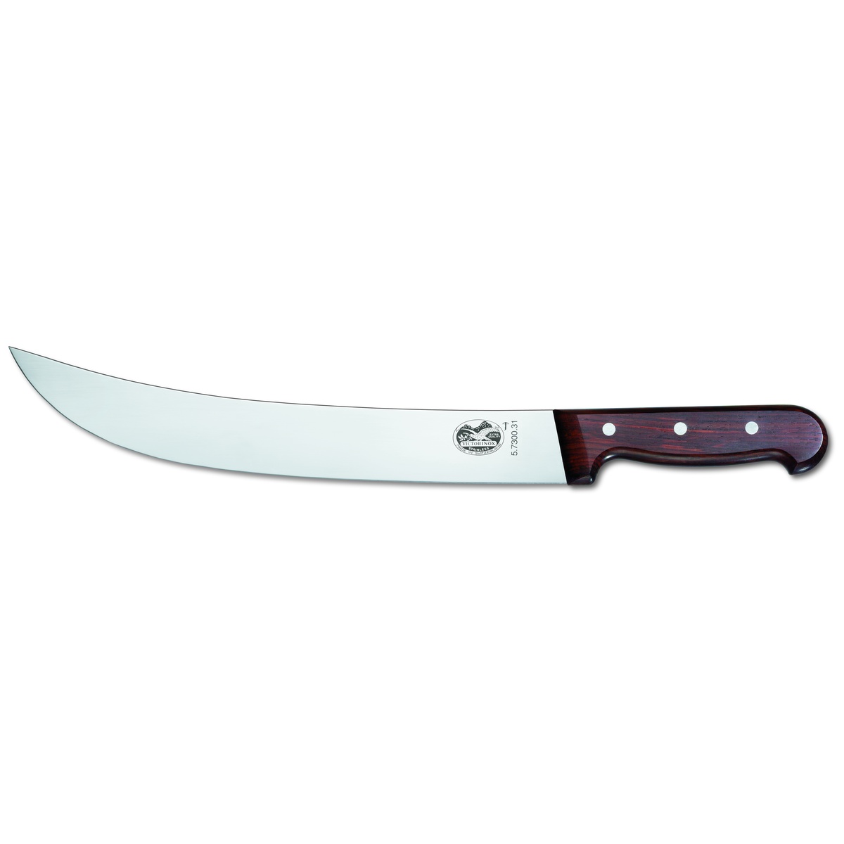 Victorinox 5.7300.31 12-inch curved cimeter knife with rosewood handle and stainless steel blade