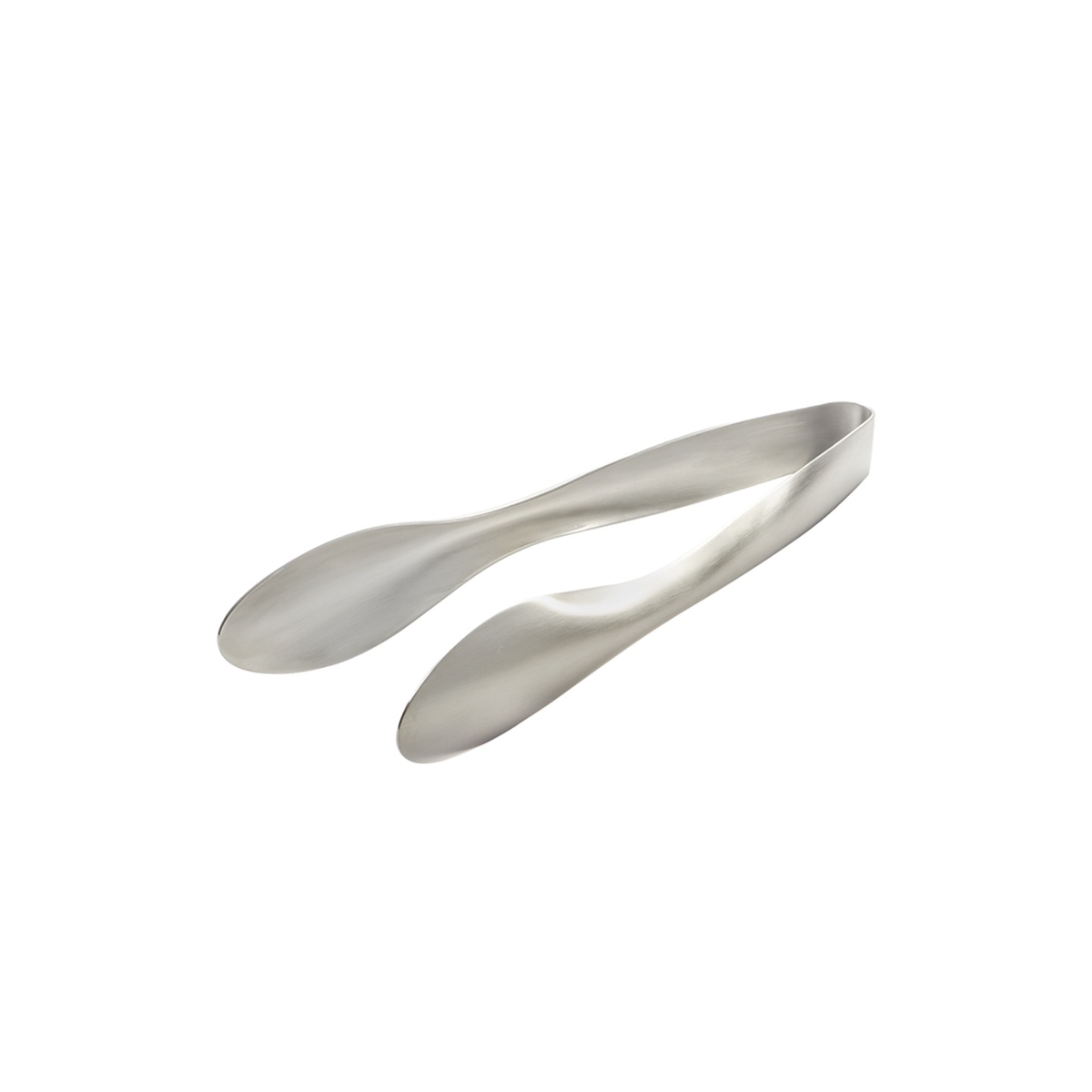 Browne Eclipse 6-inch stainless steel serving tong with satin finish and arc handle design