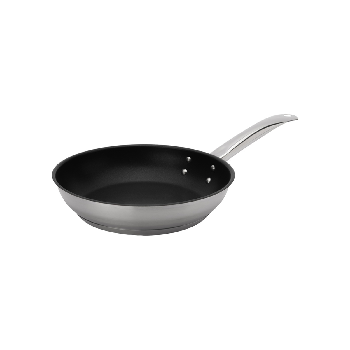 Browne 5734060 Elements 9.5-inch stainless steel fry pan with Teflon Select non-stick interior and riveted cool-touch handle
