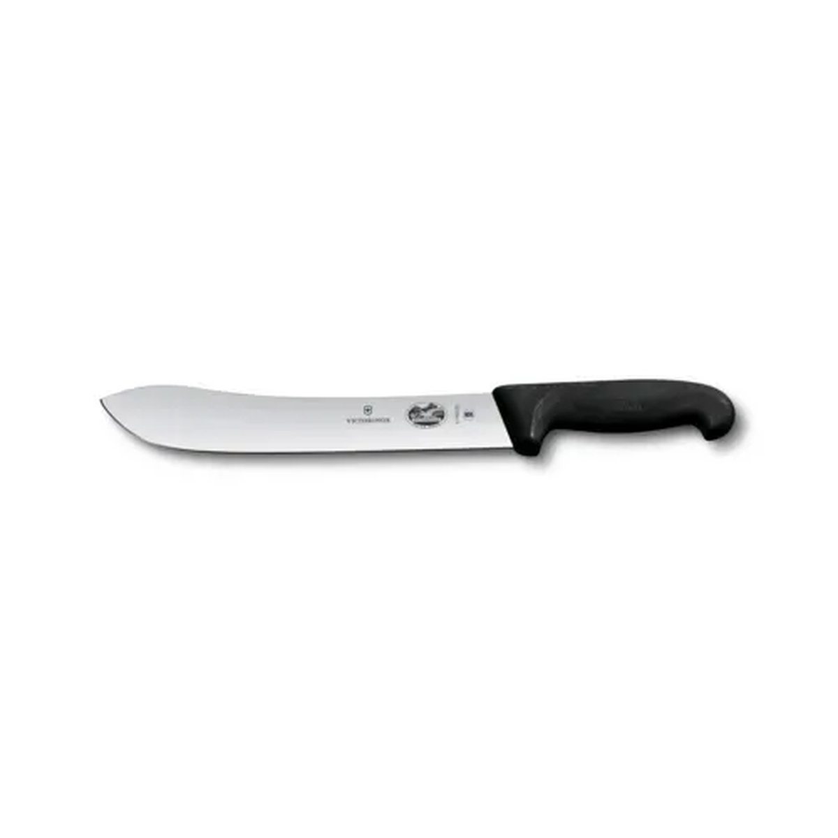 Victorinox 5.7403.25B 10-inch butcher knife with straight high-carbon steel blade and black Fibrox handle