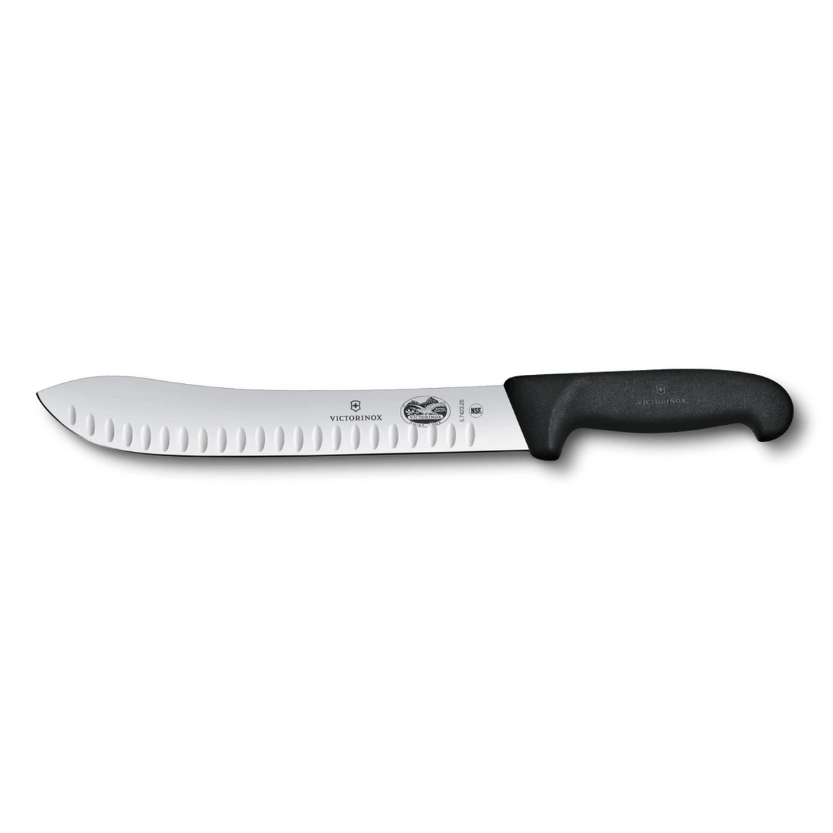 Victorinox Fibrox Butcher Knife with 25 cm fluted blade and black handle