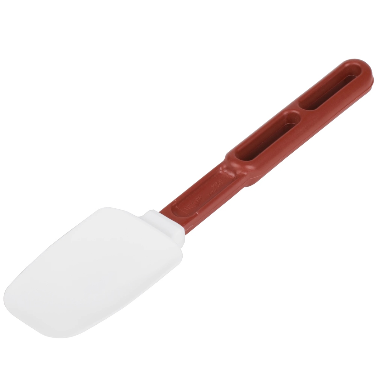 Vollrath 10 inch High Temperature SoftSpoon with white blade and red handle